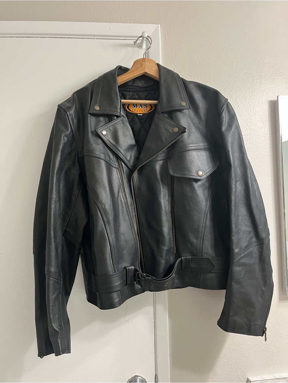 Black Leather Motorcycle Jacket